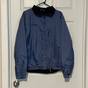 Columbia Jacket Adult Medium Blue Black Interchange Puffer Coat Mens Reversible